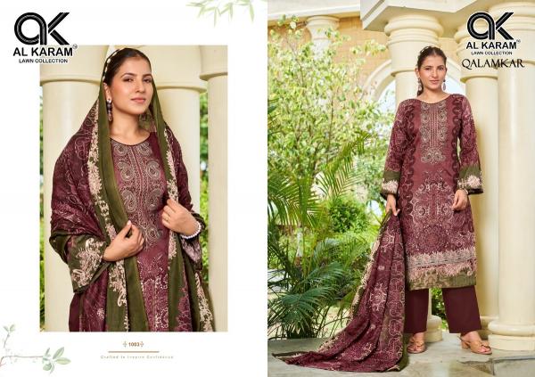 Al karam qalamkar karachi dress material wholesalers india